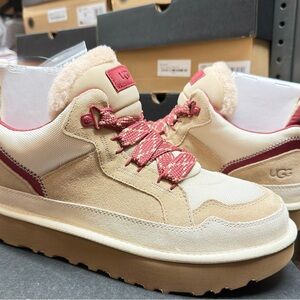 UGG Tan and Red Sneakers